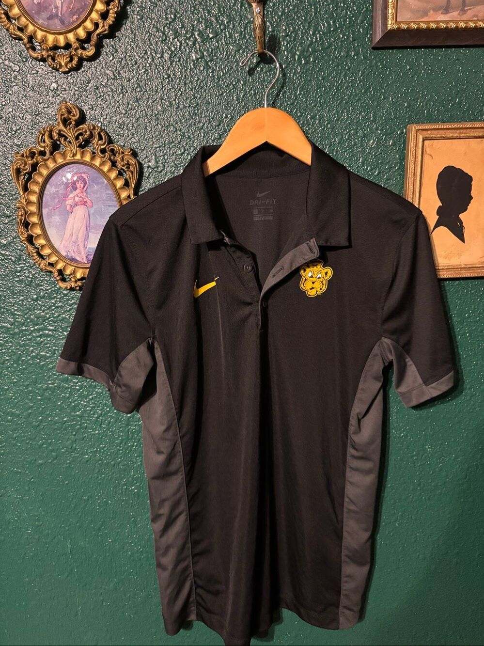 Nike Mizzou Tigers Black Polo Sz Small